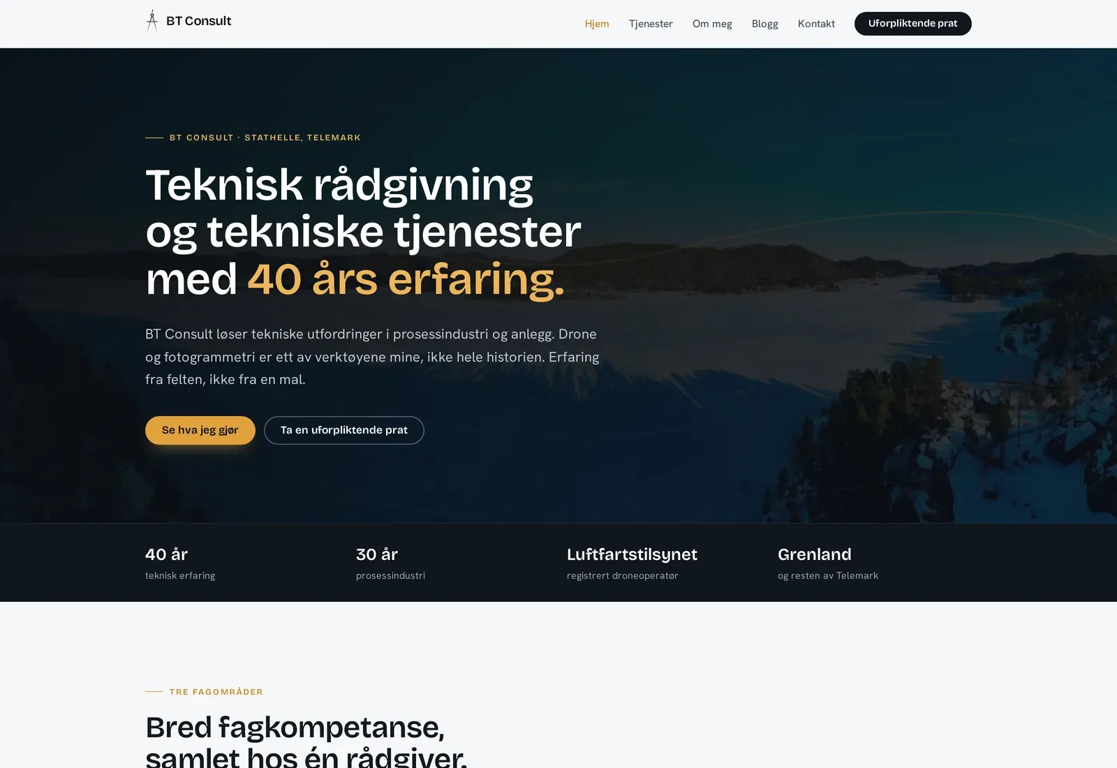 Skjermbilde av BT Consult