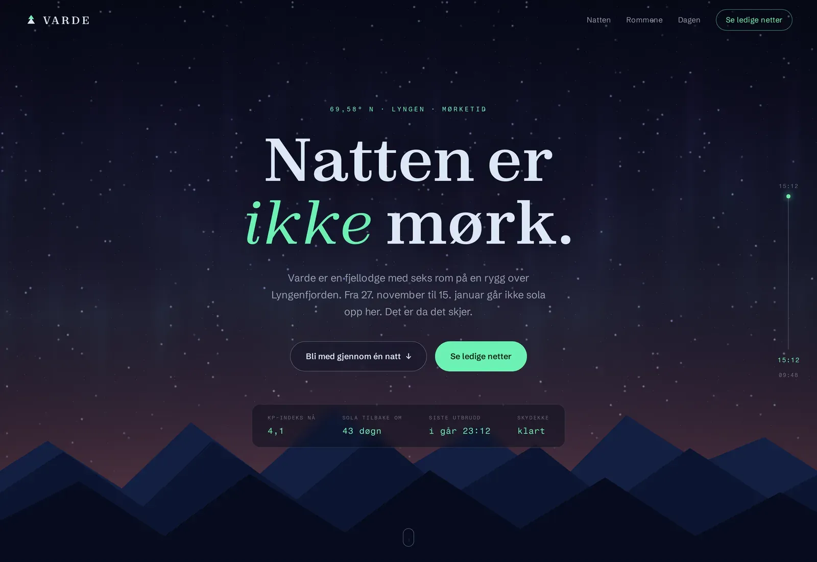 Skjermbilde av VARDE fjellodge